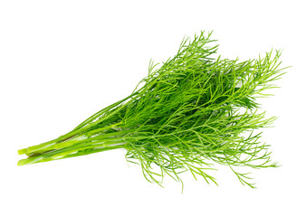fresh dill isolated on white