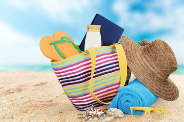 Vacations, Summer, Beach Bag.