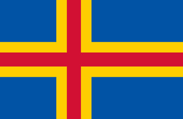 Flag of Aland Horizontal