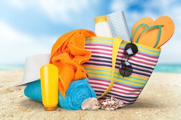 Vacations, Summer, Beach Bag.