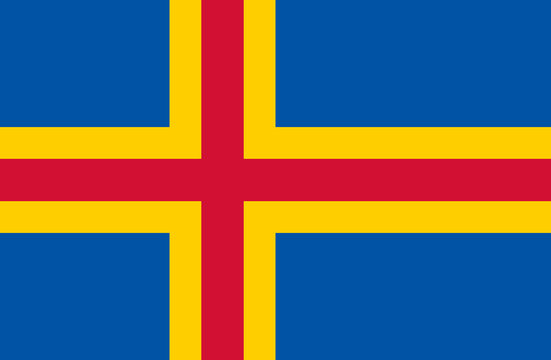 Flag of Aland Horizontal