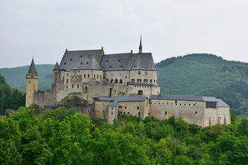 Medieval Castle Vianden, build on top of the mountain in Luxembourg 