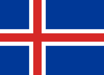 Flag of Iceland Horizontal