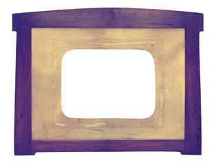 Vintage Toned Picture Frame. Isolated on white background with clipping paths for easier editing.