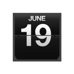 Counter calendar june 19.