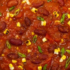 Vegetable Soup Chili. Selective focus.