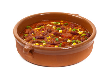 Vegetable Soup Chili. Selective focus.