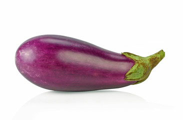 fresh eggplant isolated on white background