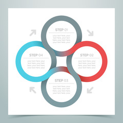 Abstract 4 Circle Ribbon Infographic 1 
