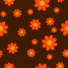 Autumn flowers seamless texture