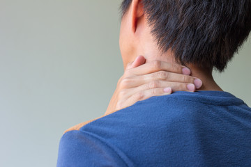 Fototapeta premium Man with neck pain