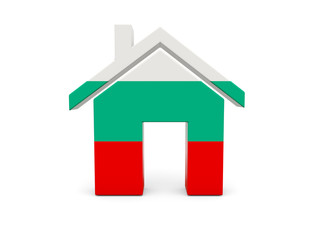 Home with flag of bulgaria