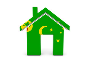 Fototapeta premium Home with flag of cocos islands