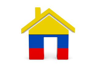 Home with flag of colombia