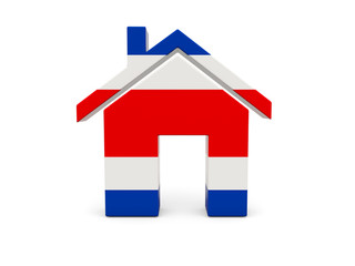 Home with flag of costa rica