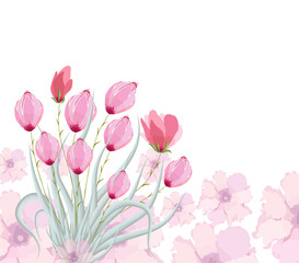 Obraz premium Tulipany oryginalne malarstwo akwarela