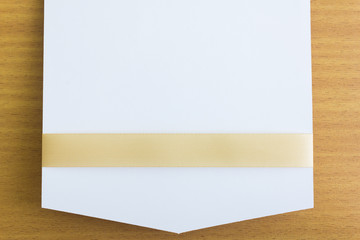 ribbon and blank card