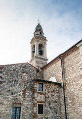 Fototapeta na wymiar ancient bell tower in a medieval village