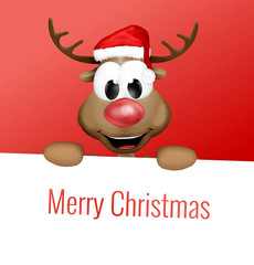 Fototapeta na wymiar happy christmas reindeer