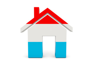 Obraz premium Home with flag of luxembourg