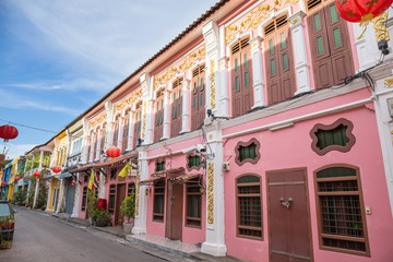 The Old Town Phuket Chino Portuguese Style at soi rommanee talang road., Phuket Town, Phuket, Thailand, Landmark