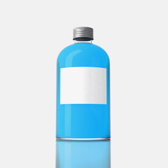 Colorful Liquid Soap Bottle on white background