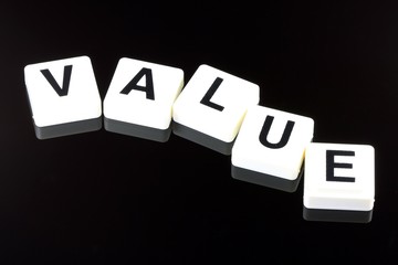 The Word value - A Term Used For Business in Finance and Stock Market Trading 