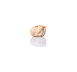 Raw chickpeas over white background