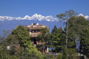 ナガルコットの丘よりヒマラヤ山脈