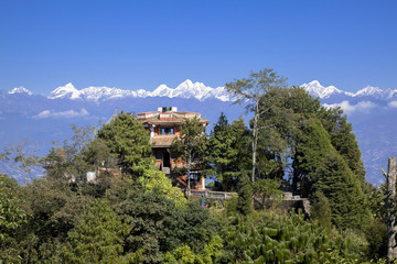 ナガルコットの丘よりヒマラヤ山脈