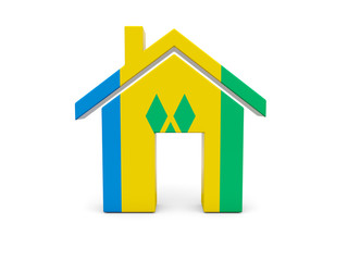Home with flag of saint vincent and the grenadines