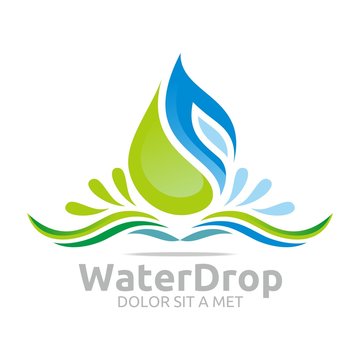 Logo Water Drop Symbol Icon Vector Business