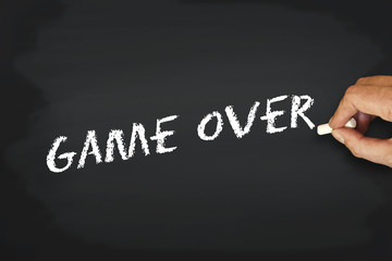 concept tableau noir - game over