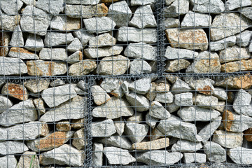 Stones in wire net