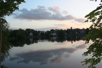 Sunset over water, 