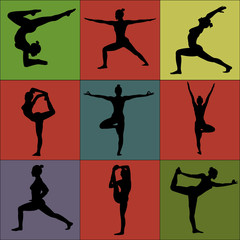 Yoga pose icon vector
