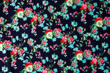 Fototapeta na wymiar beautiful style flowers on cloth fabric.