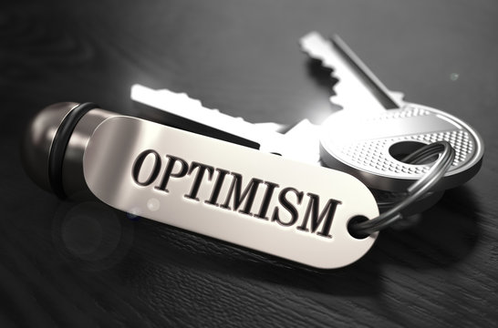 Optimism Concept. Keys with Keyring.