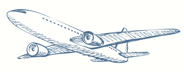 Plane. Vector drawing © Marina