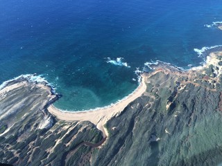 Aeriel view of Moomomi Preserve on Molokai