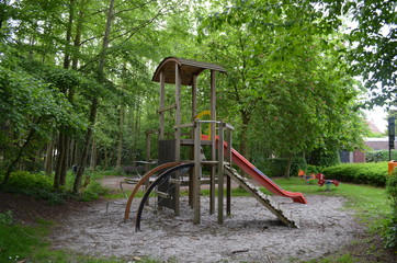 Fototapeta na wymiar Little playground in forest