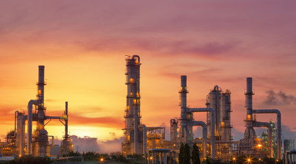 Plakat Oil refinery