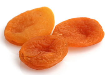 dried apricots isolated
