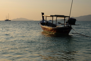 Fototapeta premium Transport boat for traveling in 