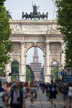 Milano, Arco della pace con Castello