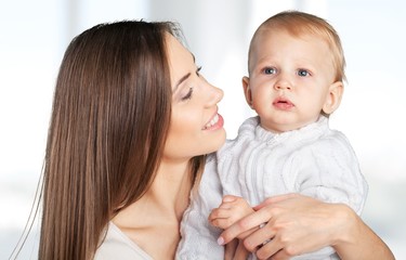 Mother, mom, smiling.