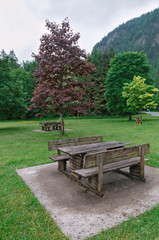 tables and benches