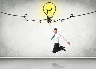 Hanging businessman