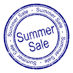 summer sale rubber stamp
