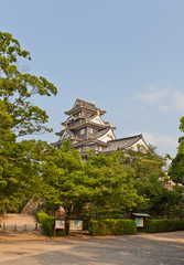 Main keep of Okayama Castle, Japan. National Historic Site